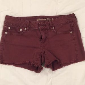 Women’s American eagle red jean short shorts